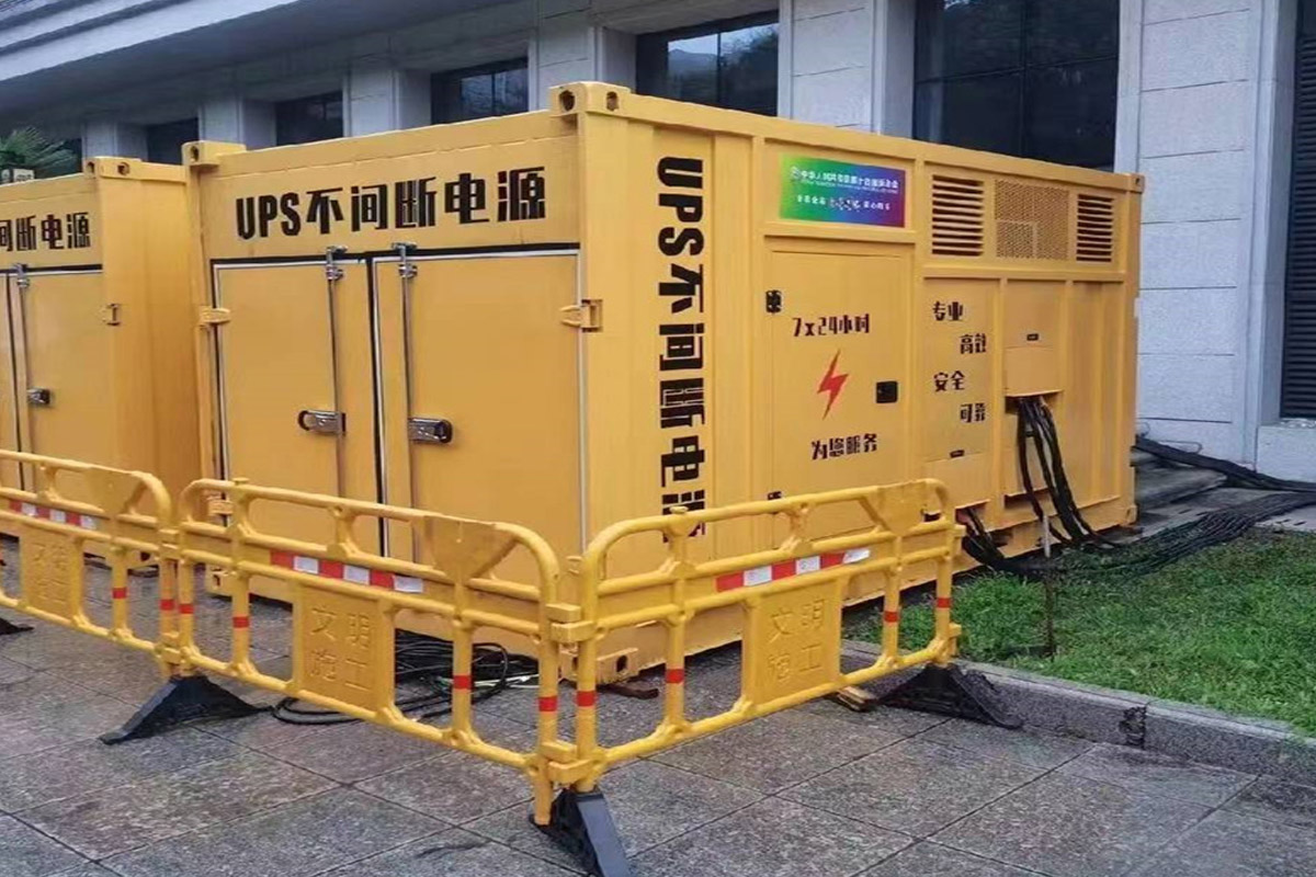 潮阳发电机租赁施工现场