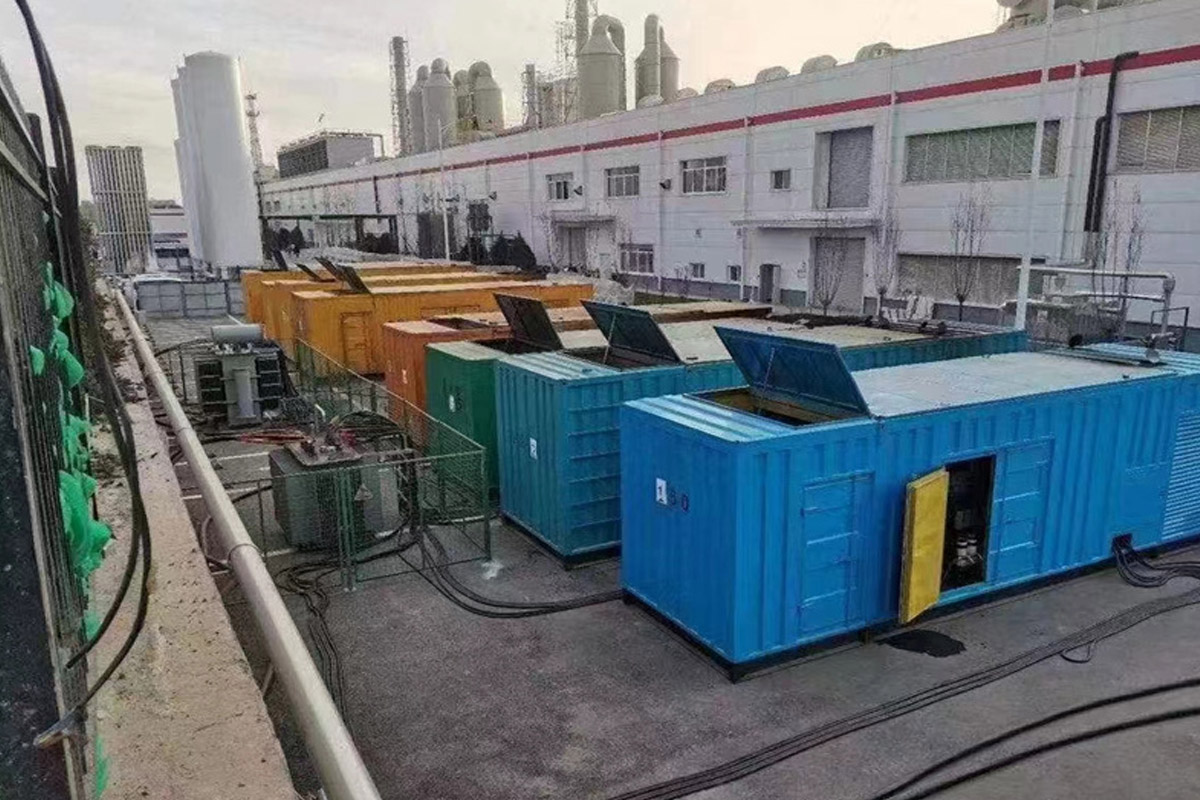 潮阳发电机租赁施工现场